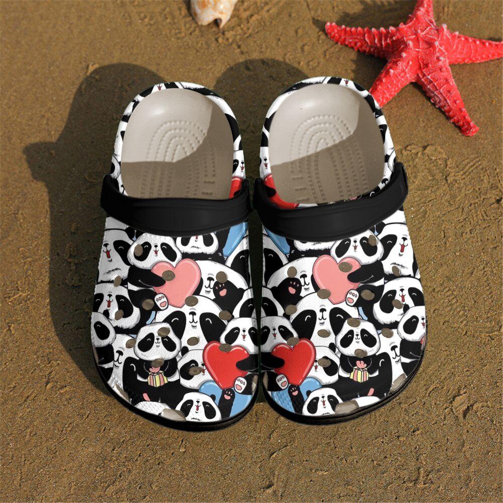 Panda Personalized Clog, Custom Name, Text, Color, Number Fashion Style For Women, Men, Kid, Print 3D Cute Pandas