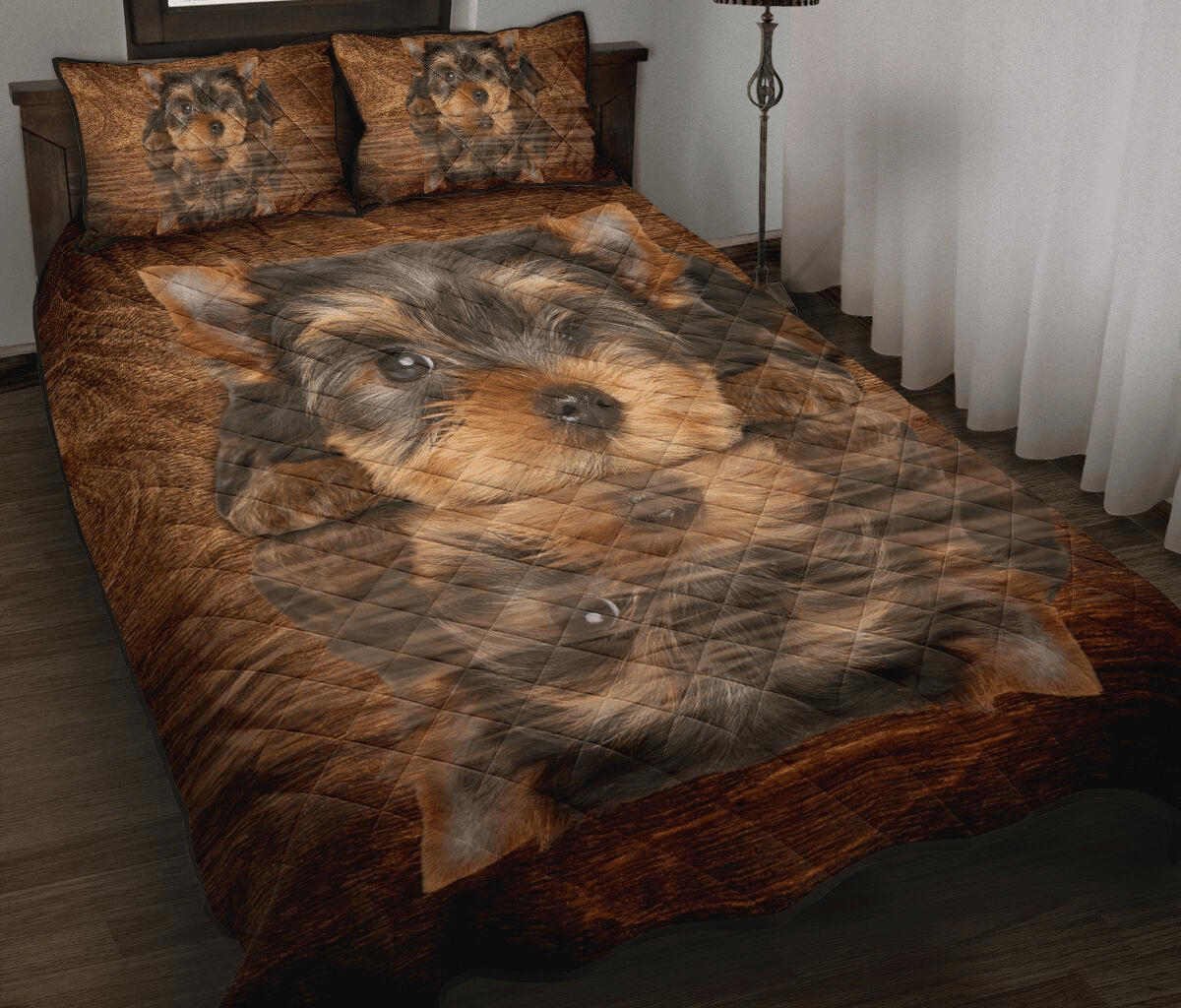 Yorkshire Terrier Reflection Quilt Bed Set