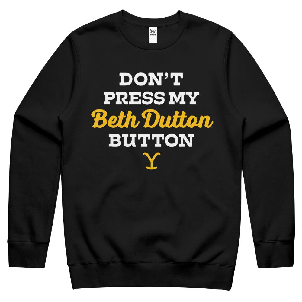 Yellowstone Beth Dutton Button Crewneck Sweatshirt