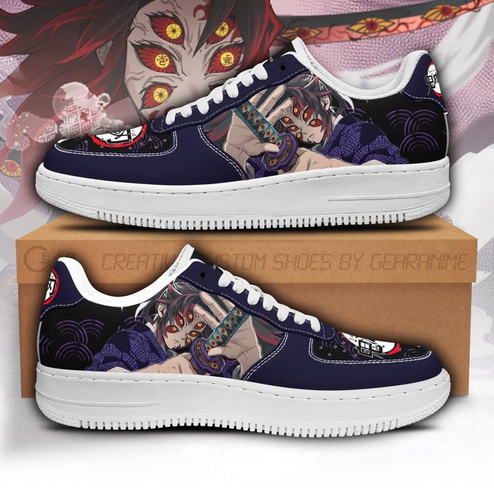 Kokushibou Demon Slayer Air Force Shoes Sneakers Custom Anime