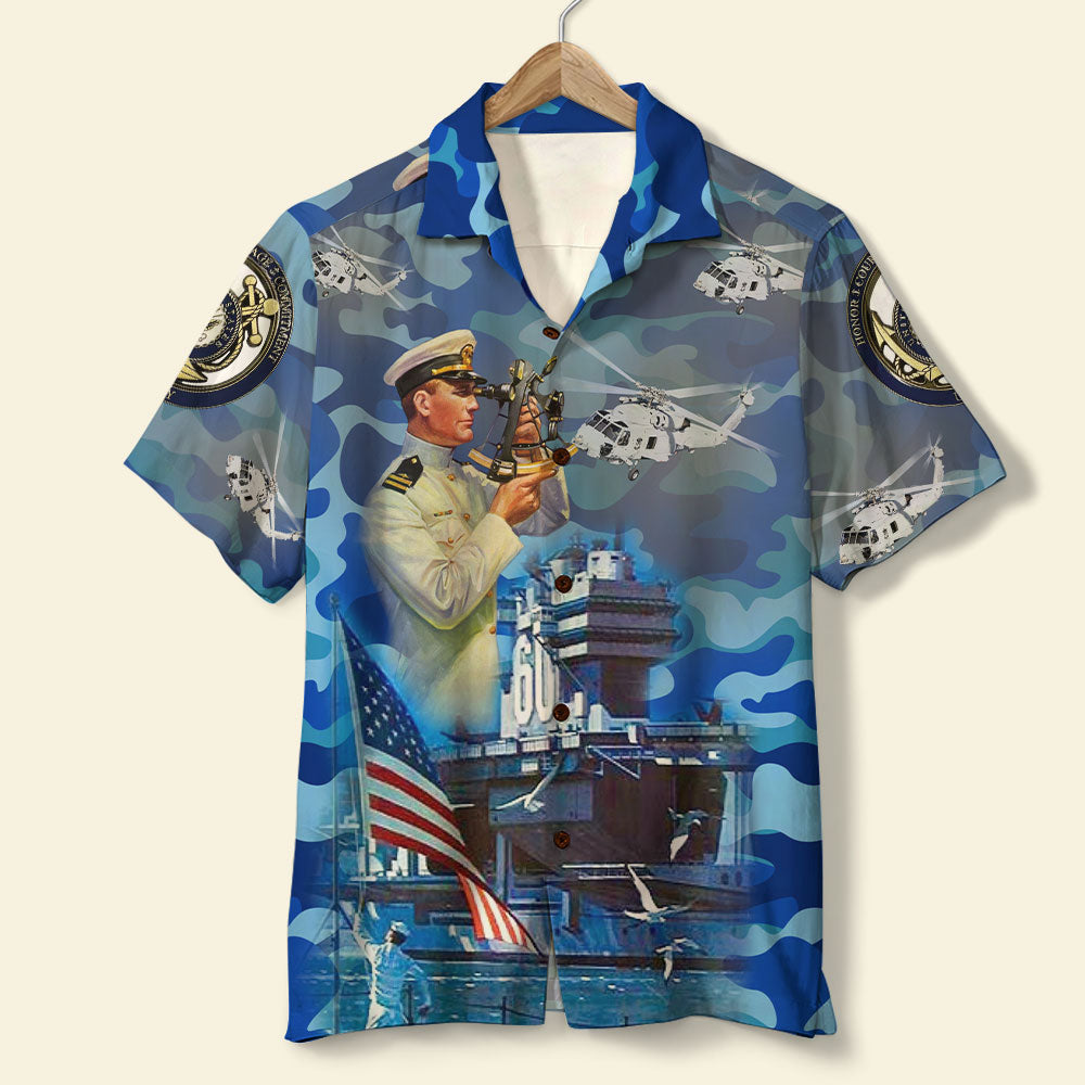 We Own The Sea Us Navy Hawaii Aloha Shirt For Summer Ha78255