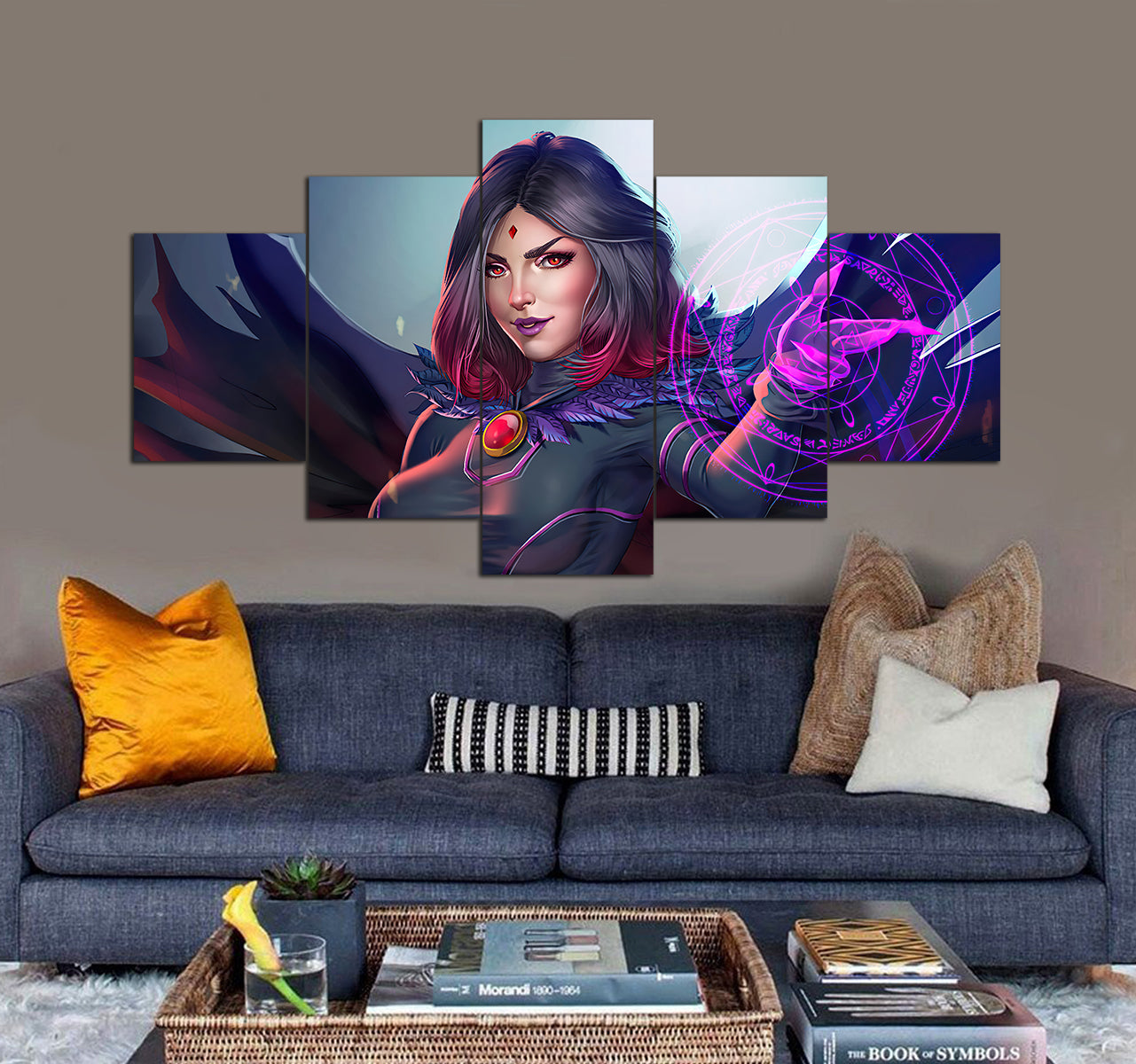 Raven DC Art 3D 5 piece canvas art