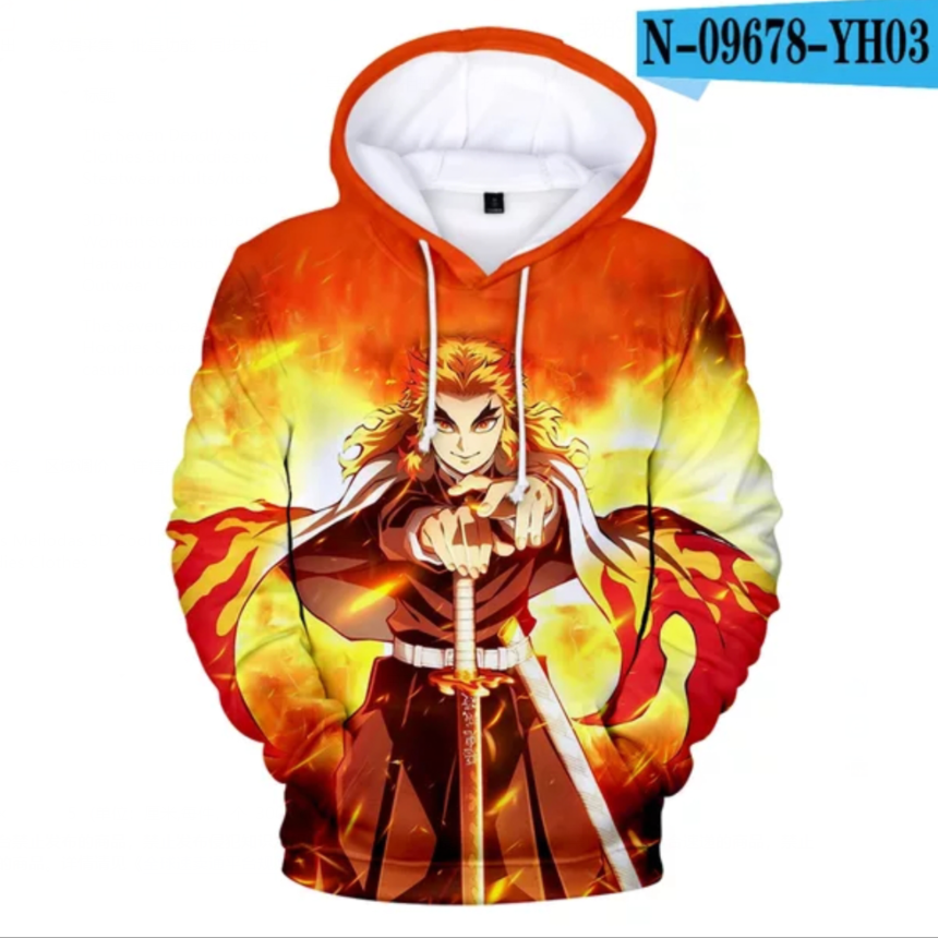 3D Print Anime Demon Slayer Hoodies Sweatshirts – Ornament customs