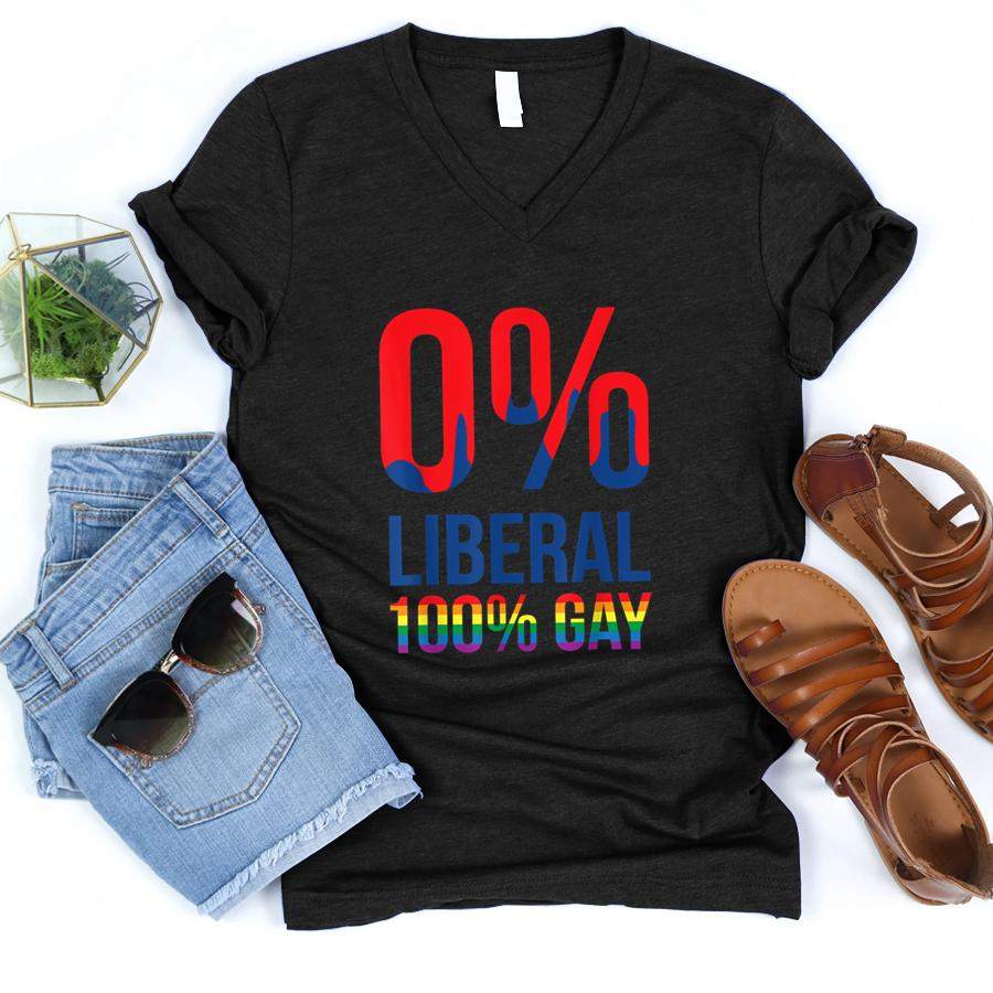 Anti Liberal LGBT Gay Cool Pro Republicans Gift  V-Neck