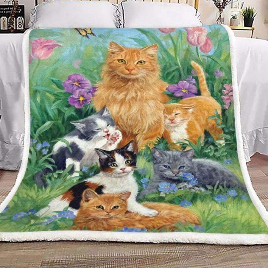 MP0611 – Cat – Cat mom and kittens –  Quilt