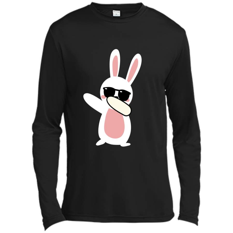 Dabbing Easter Bunny Funny Easter T-Shirt Long Sleeve Moisture Absorbing Shirt