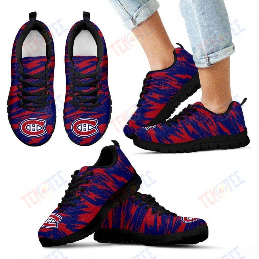 Mens Womens Montreal Canadiens Sneakers Brush Strong Cracking Comfortable Running Shoes For Men Women TDT284