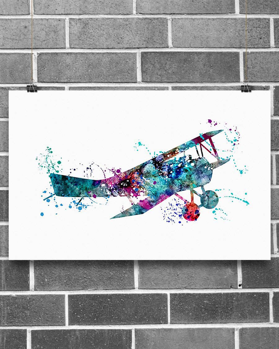 Professions Poster – Colorful Pilot Art Horizontal Canvas And Poster | Wall Decor Visual Art