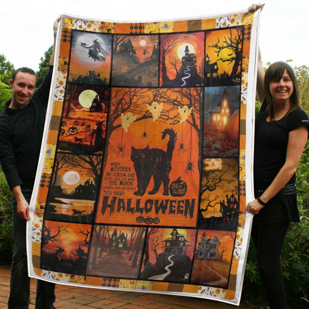 Halloween Time Gift Fleece Blanket – Quilt Blanket