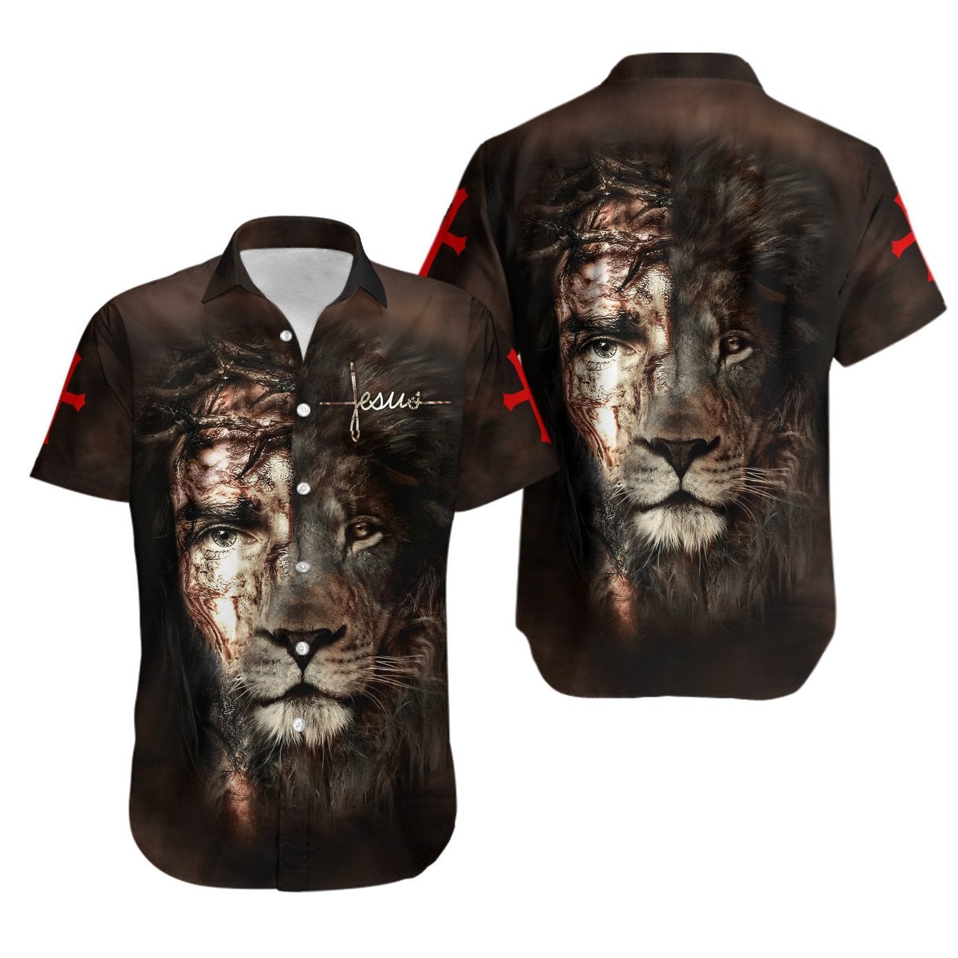 Jesus And Lion Christian Hawaii Shirt 0921 Ha97370