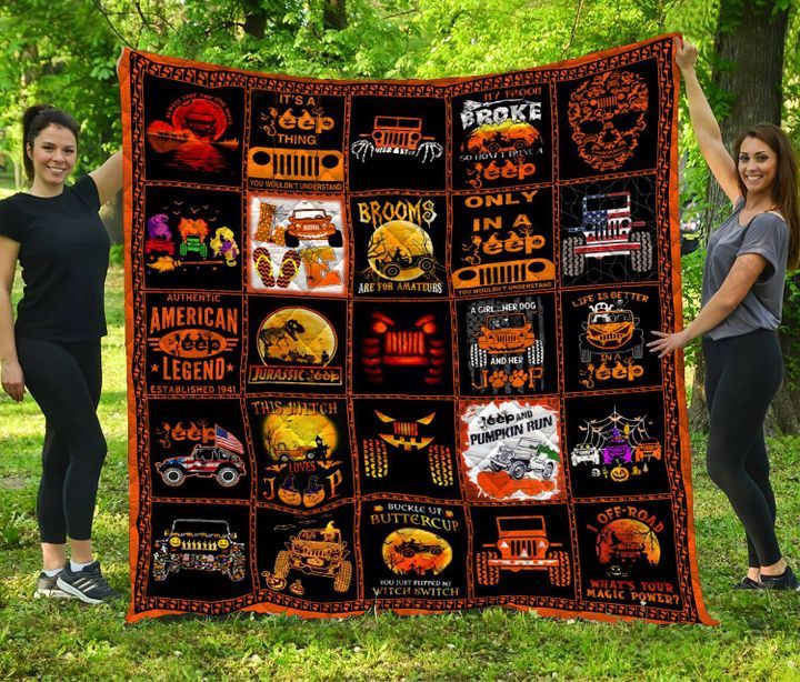 Jeep Halloween Yp1608068Cl Quilt Blanket