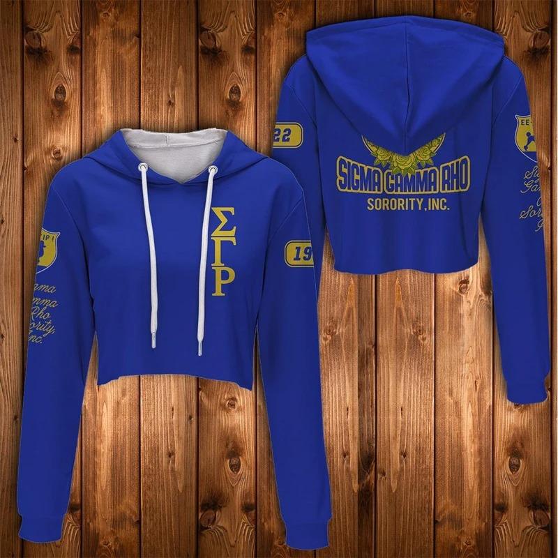 Wonder Print Hoodie – On Fire To Serve Sigma Gamma Rho Croptop Hoodie