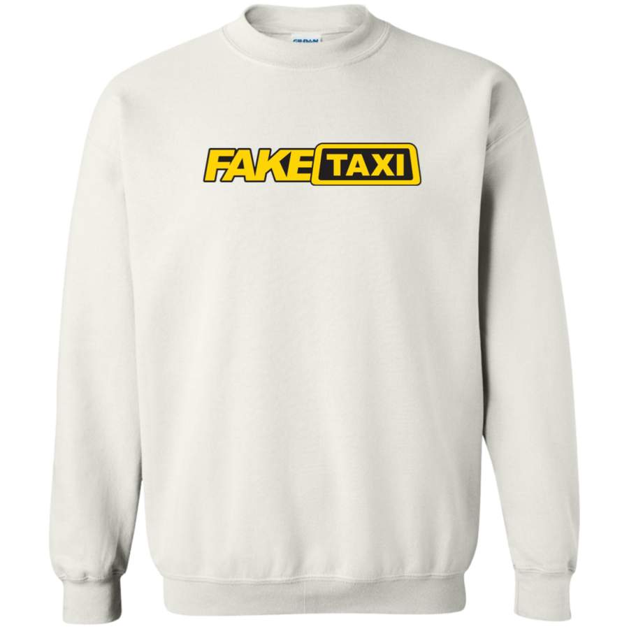 AGR Fake Taxi Logo Crewneck Pullover Sweatshirt