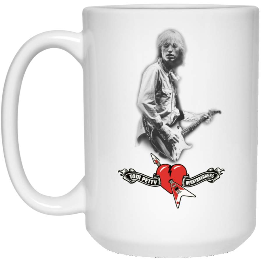 Rip Tom Petty Heartbreakers White Big Mug