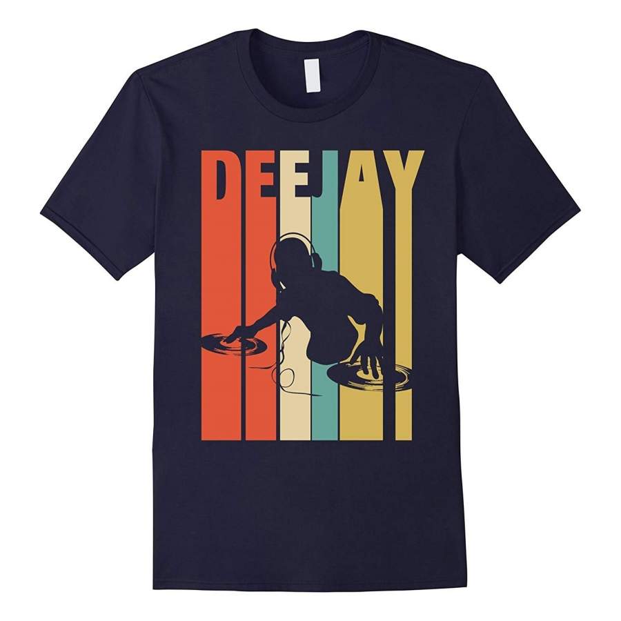 Classic Vintage Retro Deejay. Funny Tshirt Gift Best Men’S Fashion T-Shirt