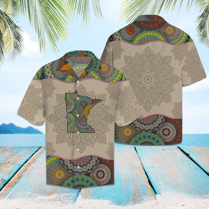 Awesome Minnesota Mandala Hawaiian Shirt Summer Button Up For Men, Women, Couple