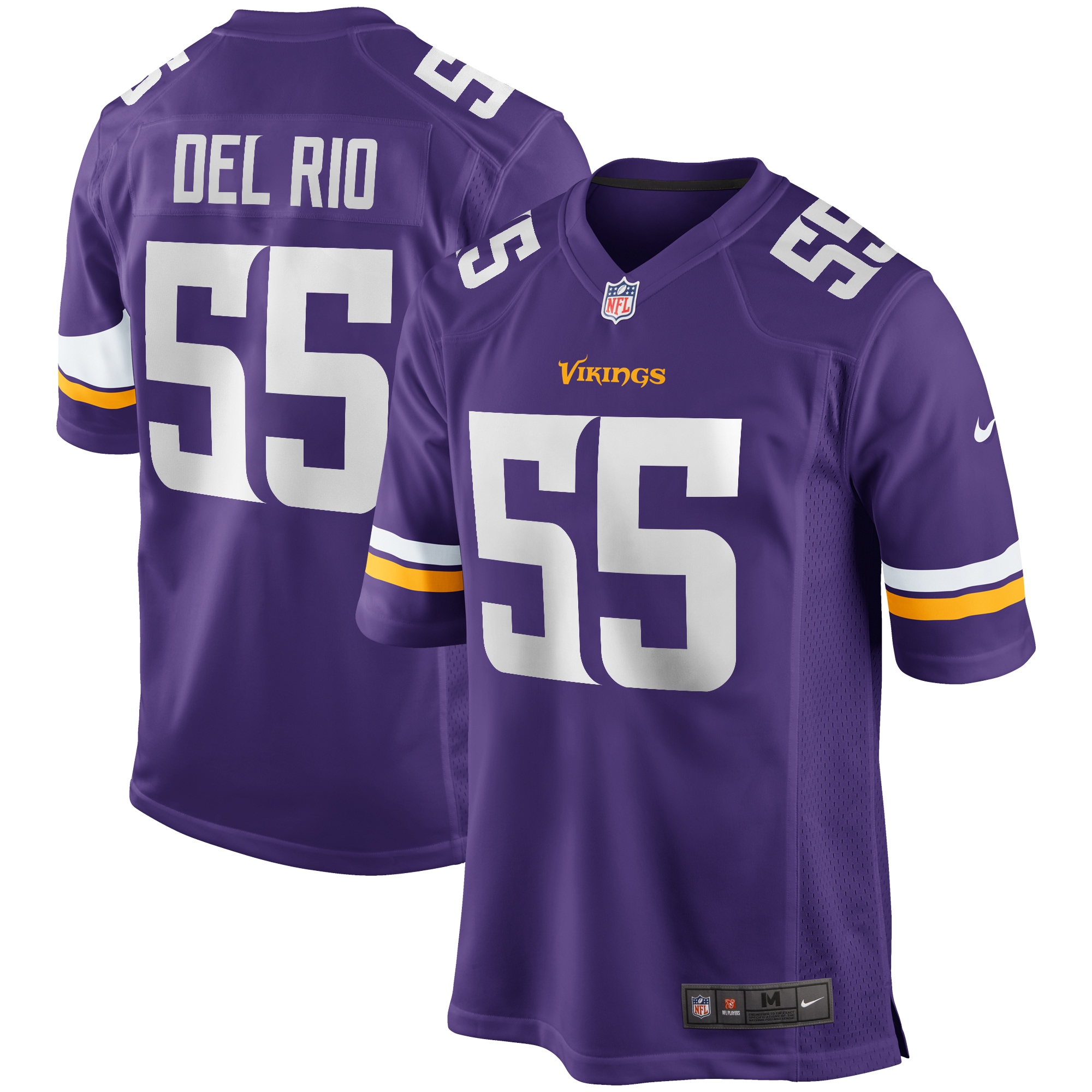 Jack Del Rio Minnesota Vikings Game Retired Player Jersey – Purple