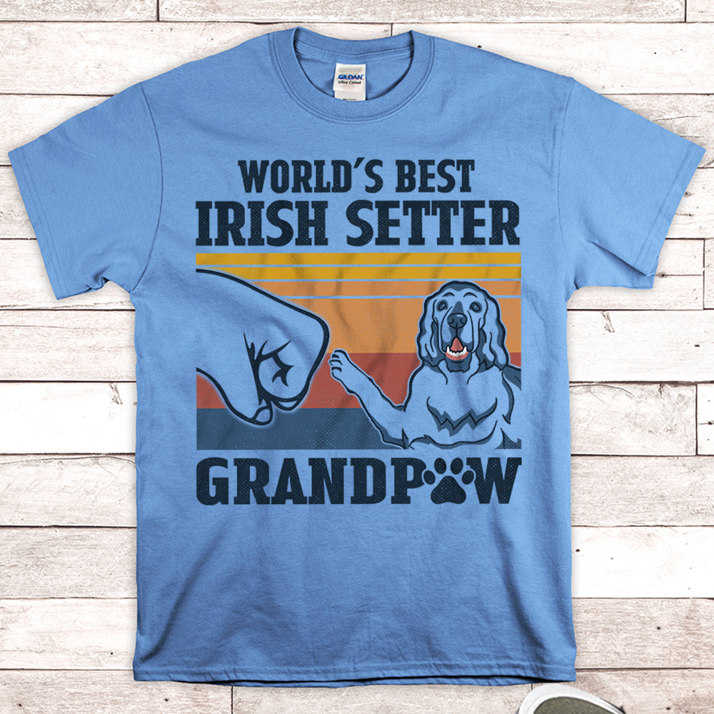 World’S Best Irish Setter Grandpaw Shirt Gift For Irish Setter Grandpa M0402 Nh95