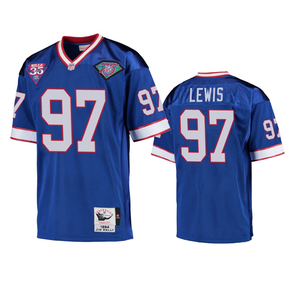 Buffalo Bills Marquavius Lewis Royal Vintage Replica Jersey – Men