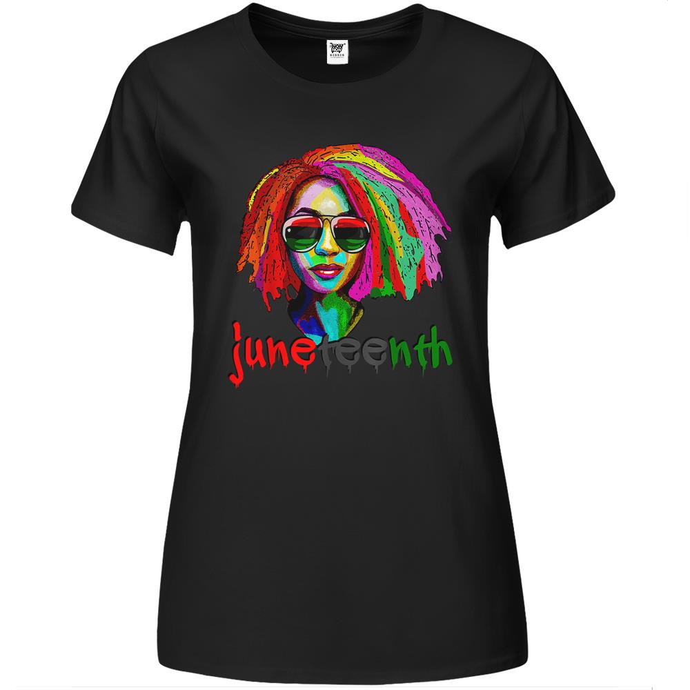 Juneteenth Shirt, Juneteenth Premium Womens T Shirts, Juneteenth Tee Shirts, Black Queen Afro Unapologetically Dope – Melanin Girl Art Premium Womens T Shirts