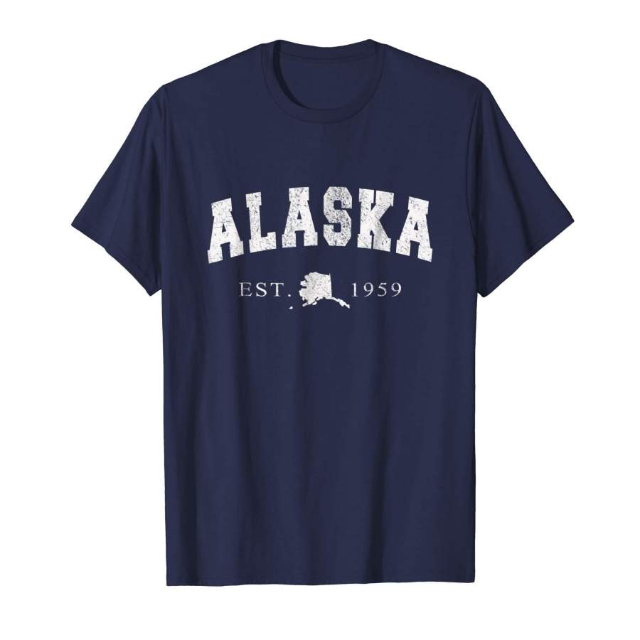 Alaska T-Shirts AK Retro Vintage Shirt Gift Men Women Kids