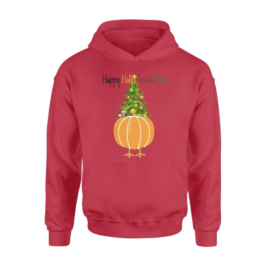 Christmas Gift Happy Hallo Thanks Mas Pumpkin Under The Christmas Tree Rings And Oral Christmas – Standard Hoodie