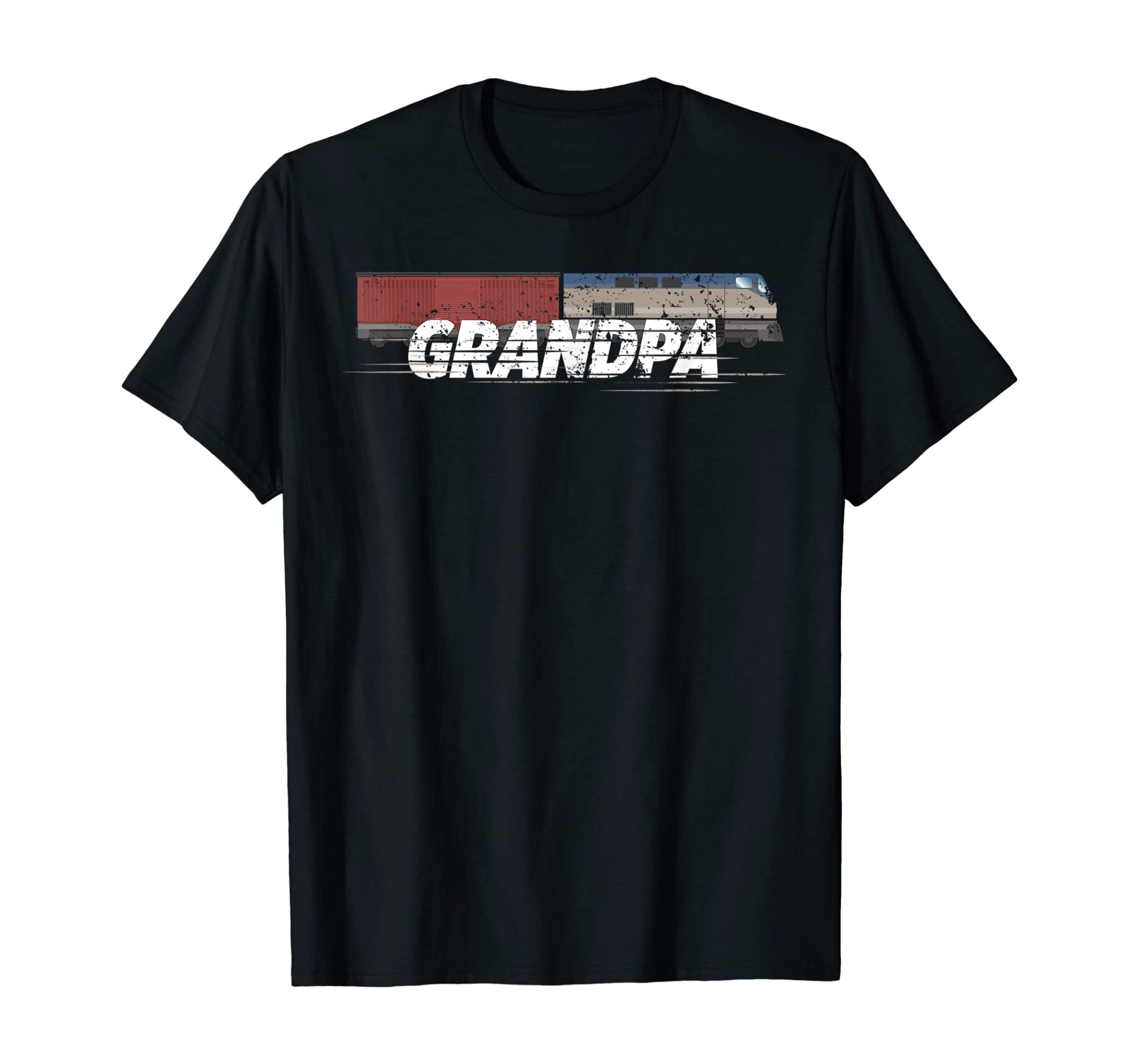 RC Model Train Shirt Grandpa Train Boxcar HO Scale