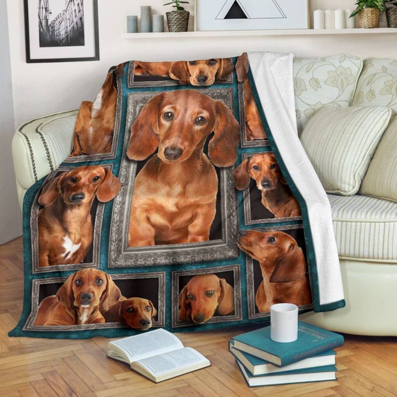 A BC-BLANKET – DOGS – 3D DACHSHUND