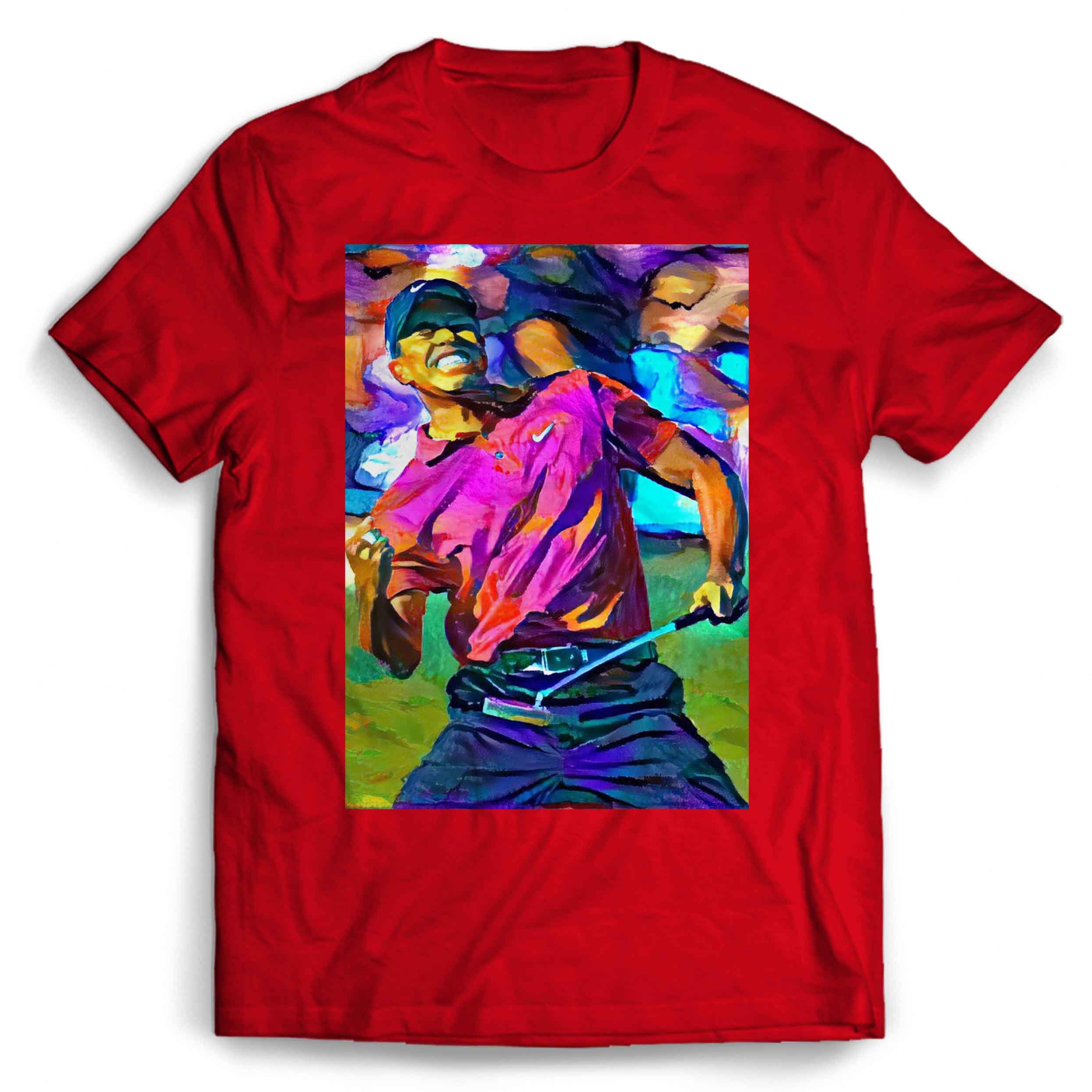 Tiger Woods Smile Art Man’S Tee T-Shirt