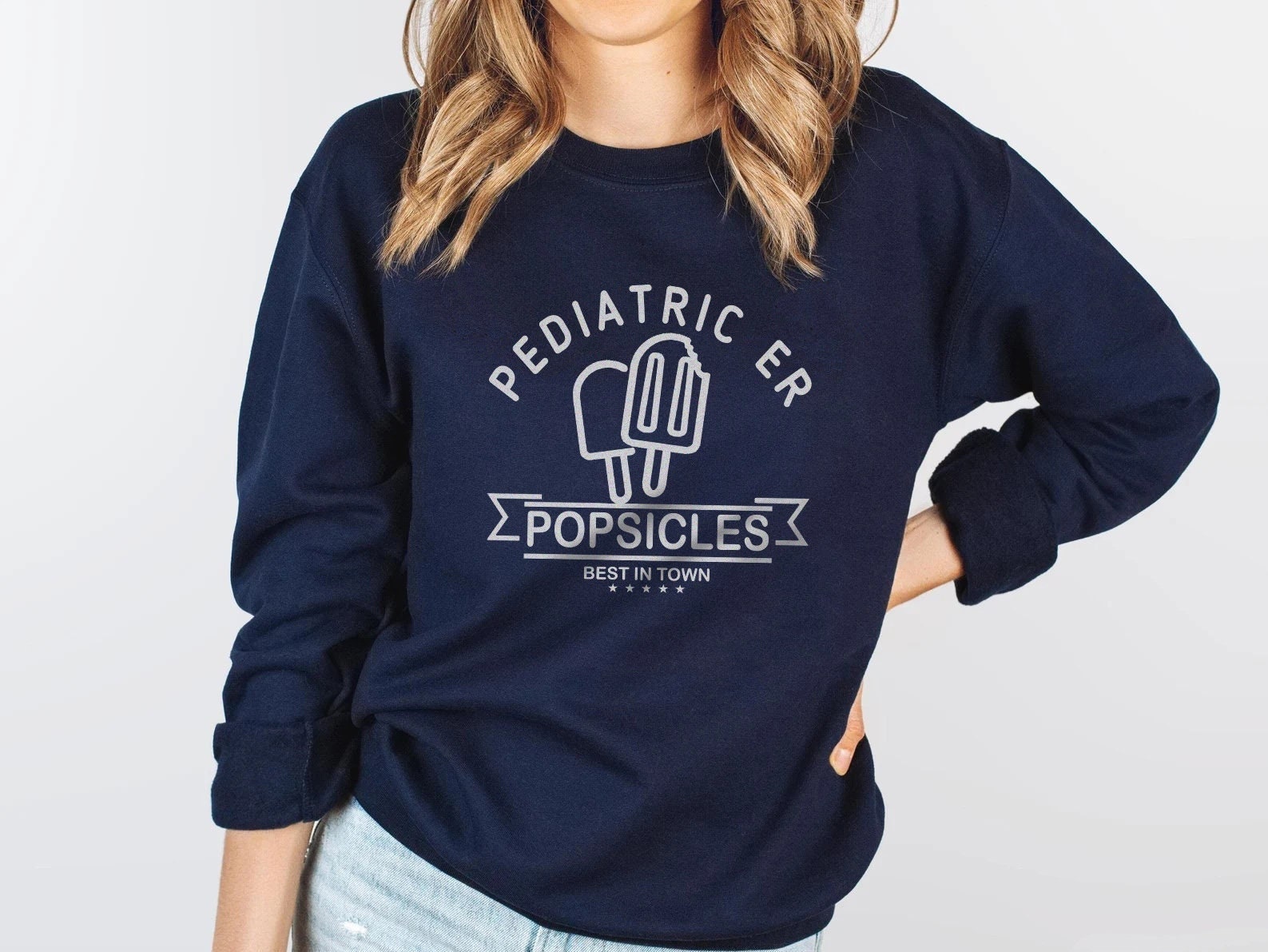 Pediatric Emergency Nurse Sweatshirt, Funny ER ED Nurse Crewneck Sweater, Peds Rn Gift, Emergency Room Department Shirt Nursing Humor