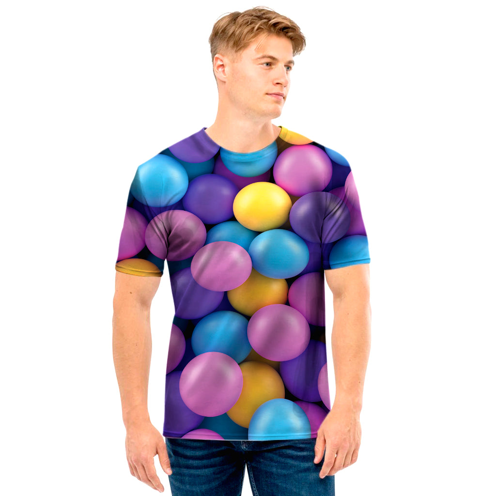 Sweet Candy Ball Pattern Print Men’S T-Shirt