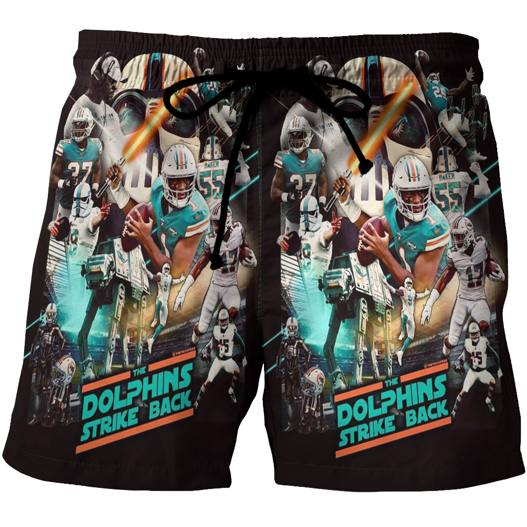 Miami Dolphins Players7 3D All Over Print Summer Beach Hawaiian Short