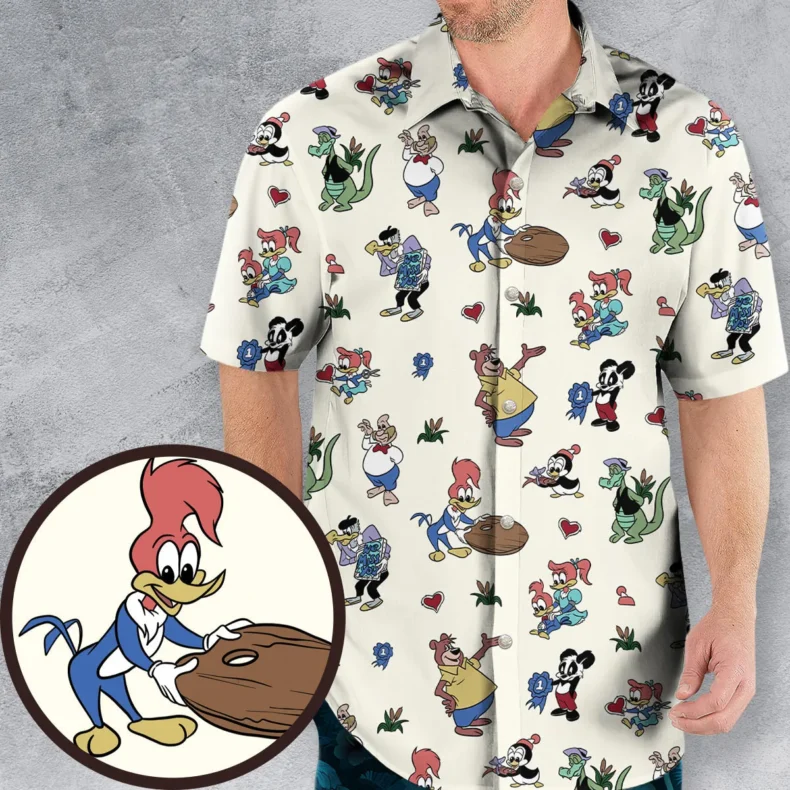 Woody Woodpecker Walter Lantz Hawaiian Shirt