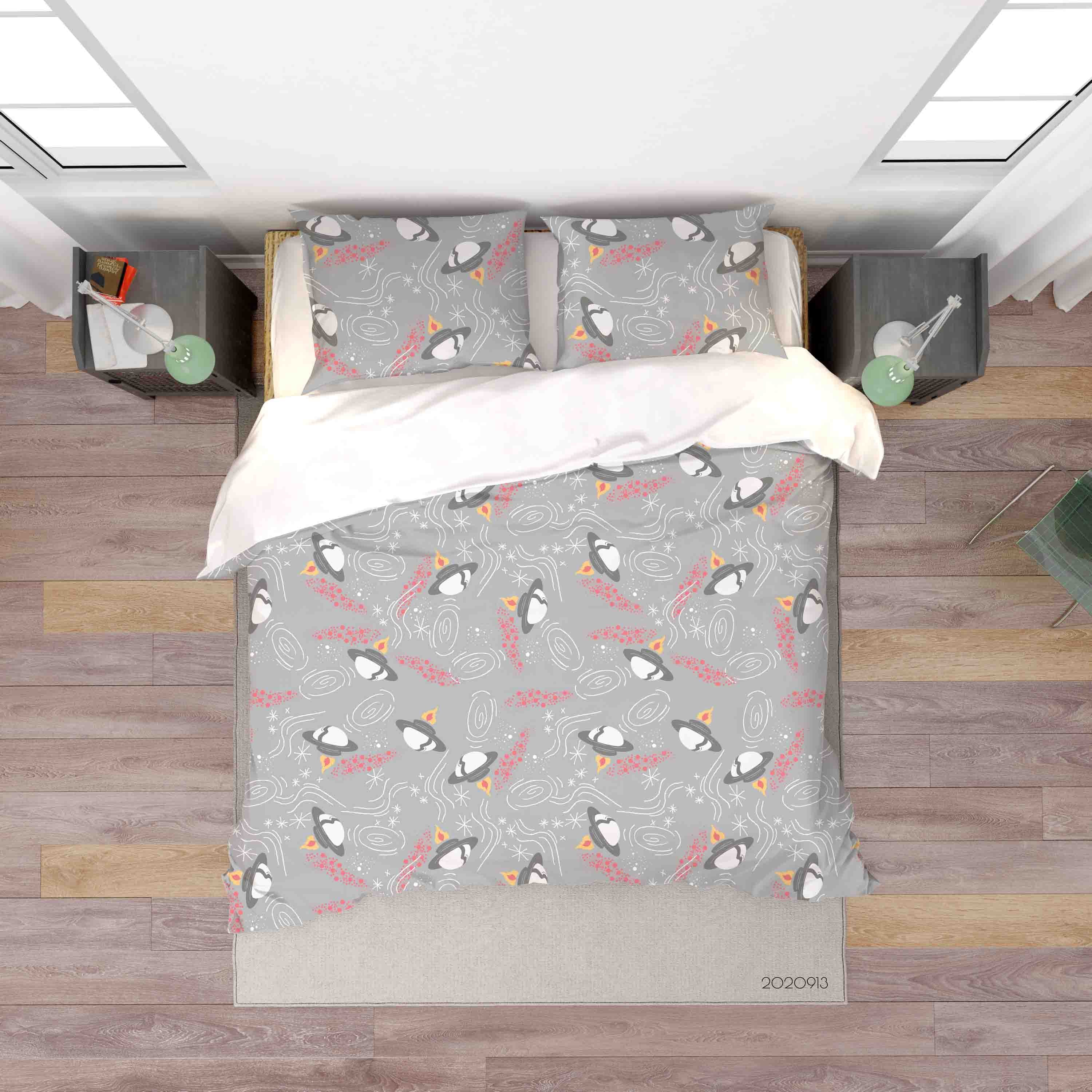 3D Space Animal Cute Rainbow Pattern Quilt Cover Set Bedding Set Duvet Cover Pillowcases Wj 1878