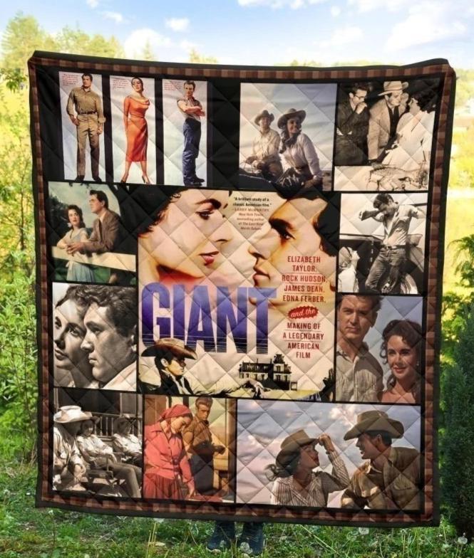 Vintage Giant 1956 Movies Quilt Blanket Fan