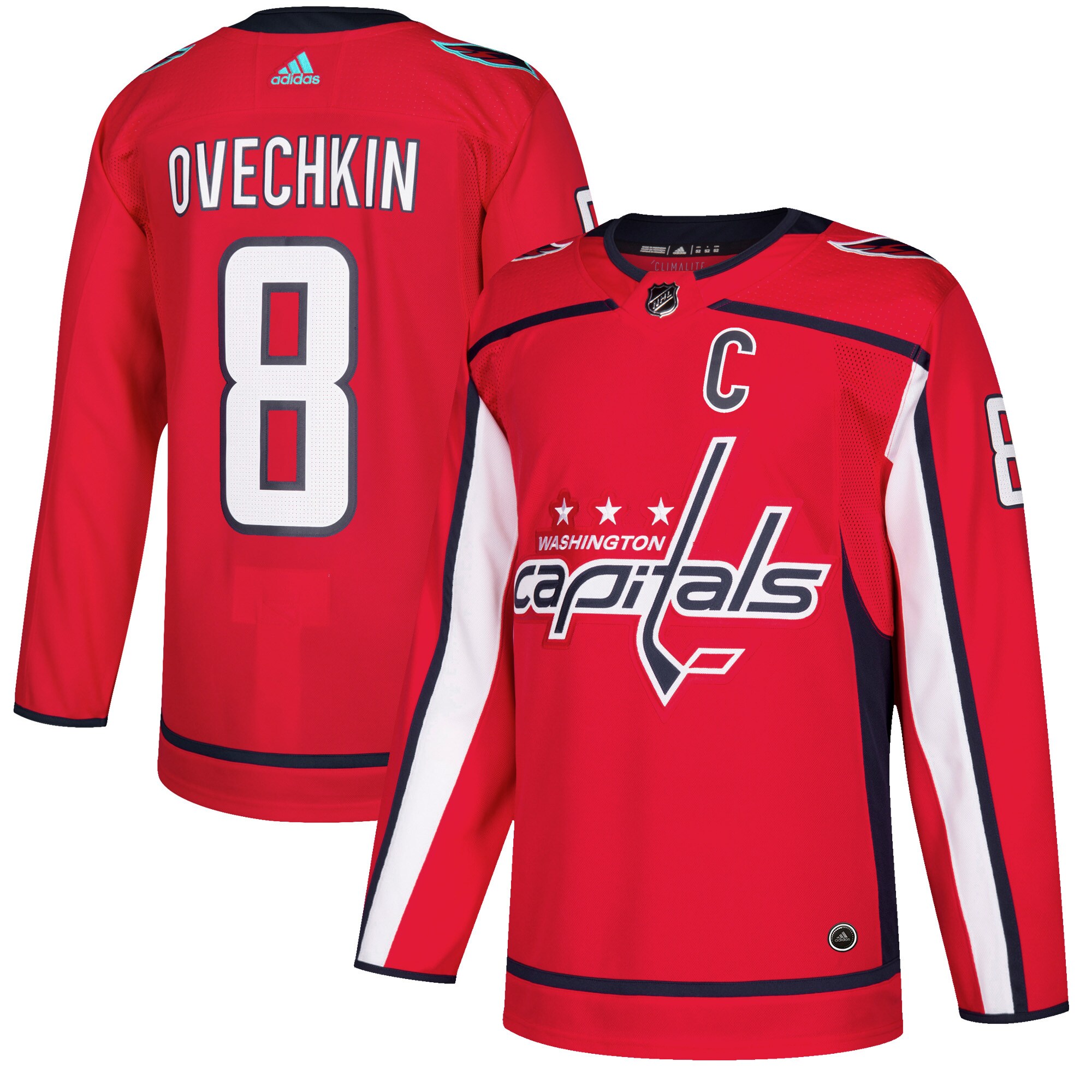 Men's Washington Capitals Alexander Ovechkin adidas Red Authentic Player Jersey