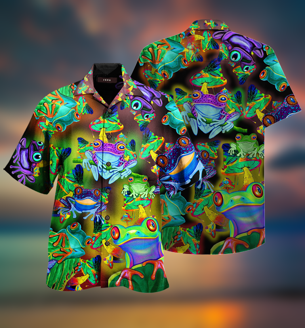 Amazing Frogs And Mushrooms Hawaii Shirt Unisex Full Size Adult Colorful Ha38639