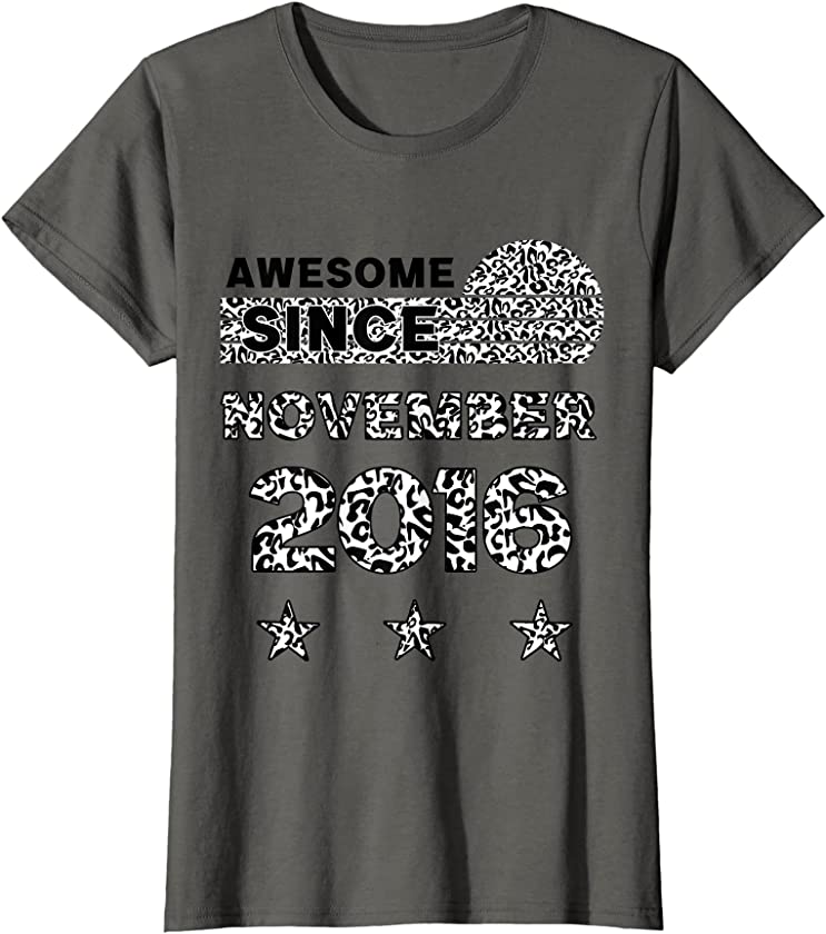 Awesome since November 2016 Leopard 2016 November Birthday T-Shirt