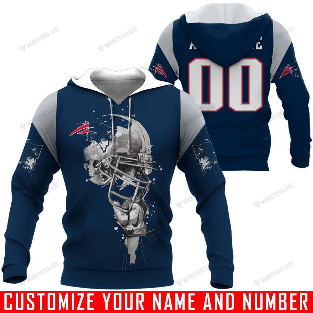 Helmets – New England Patriots – CUSTOMIZE NAME AND NUMBER – HOT SALE 3D PRINTED – NOT IN STORE