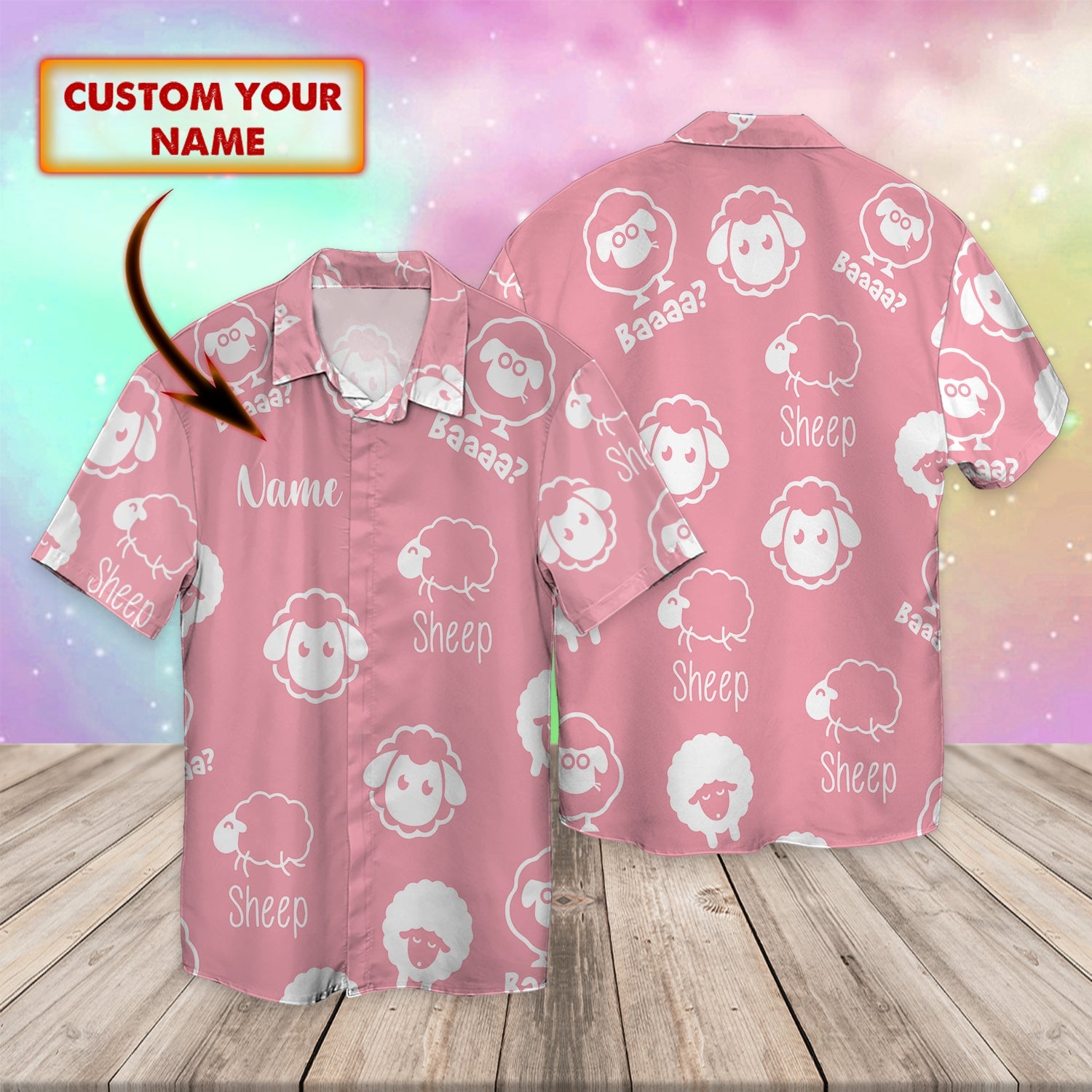 Pinky Sheep Custom Hawaii Shirt Ha93793