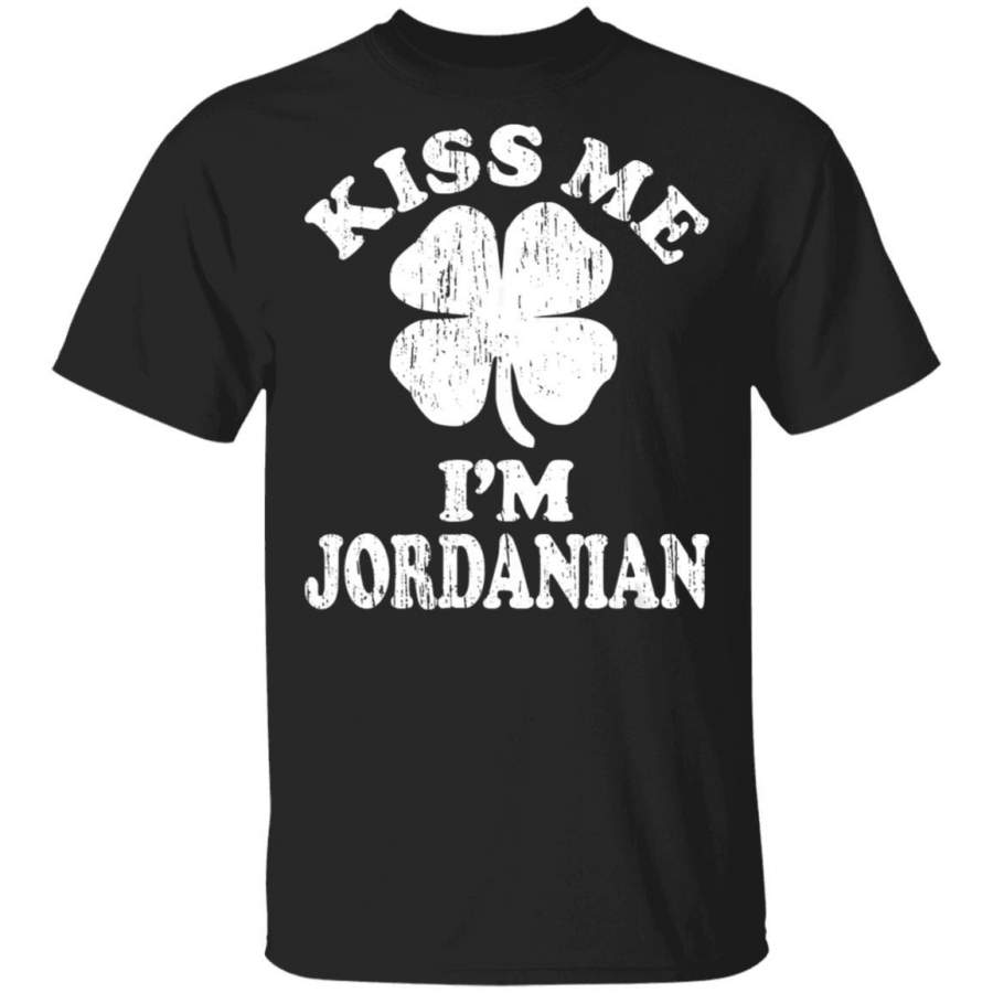 Vintage Kiss me I’m Jodanian shamrock st patricks day T Shirt Saint Paddys Patricks Tshirt Lucky Shirts Drink Green Beer Irish Gifts Funny Tee