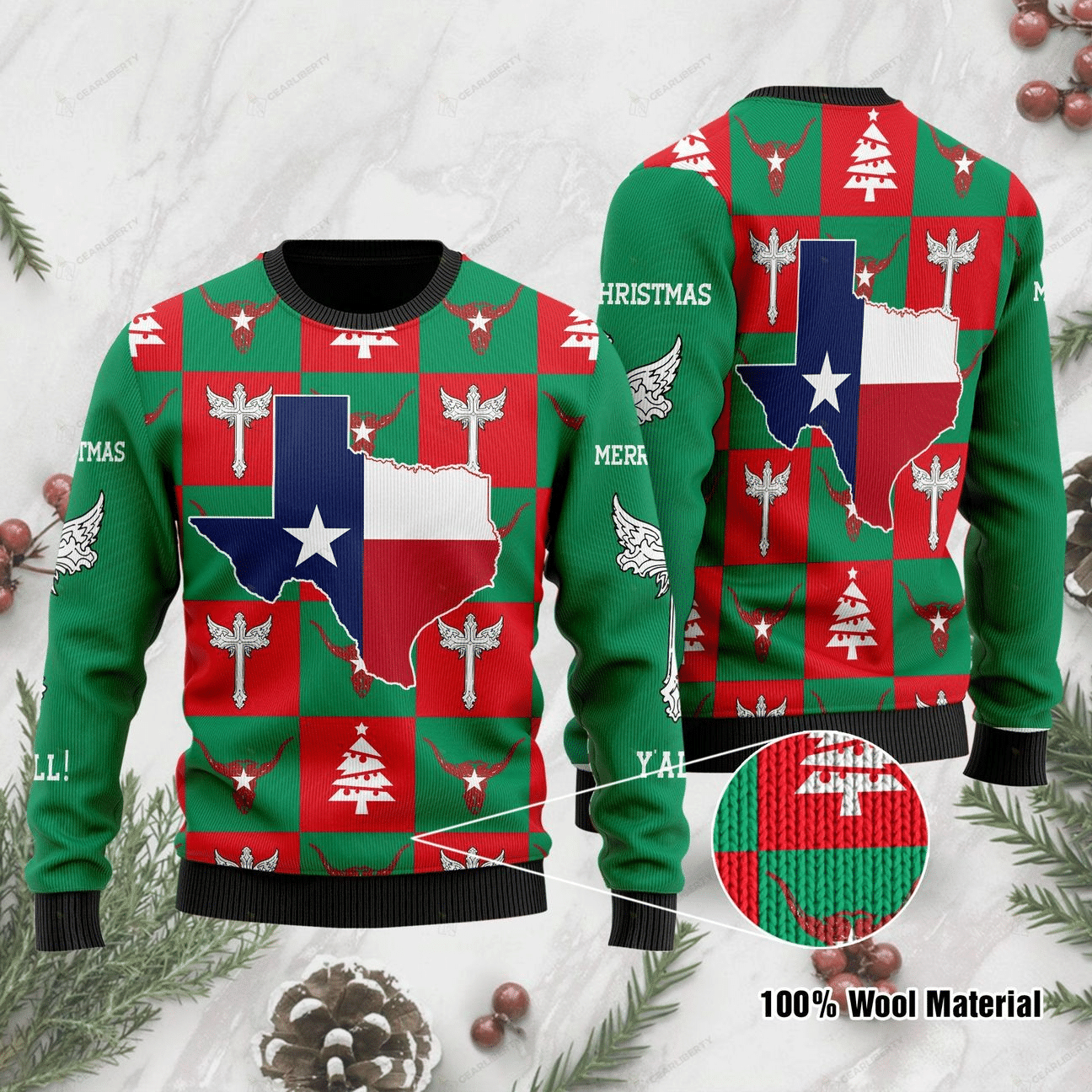 Texas Christmas Ugly Sweater Tn151225