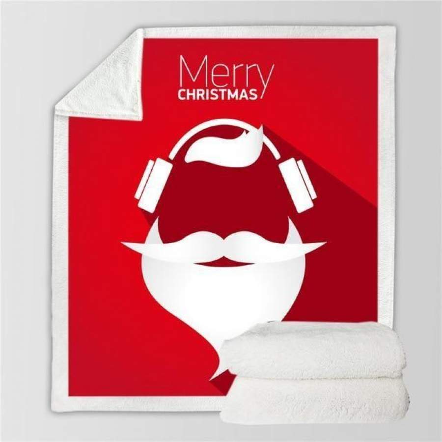 X-Mas Santa Listen To Music Blanket Christmas Decoration Ideas Christmas Gift Ideas