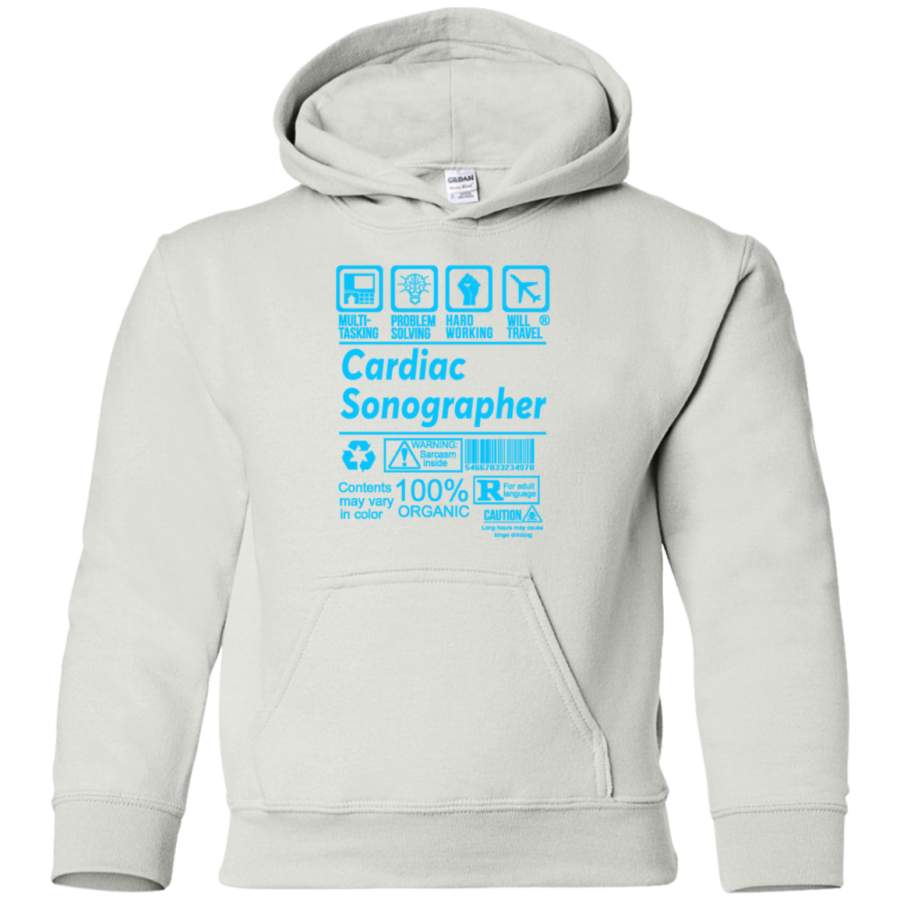 AGR CARDIAC SONOGRAPHER SOLVE PROBLEMS DESIGN Youth Pullover Hoodie