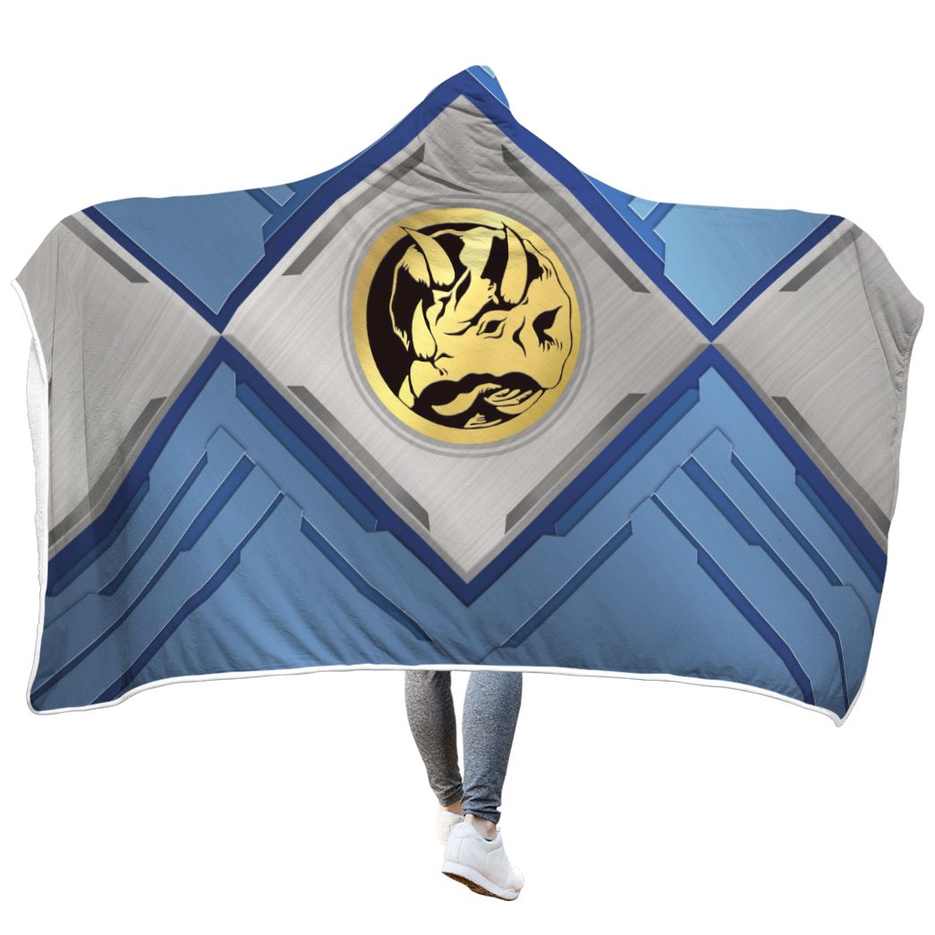 Casespring 3D Blue Power Ranger Custom Hooded Blanket