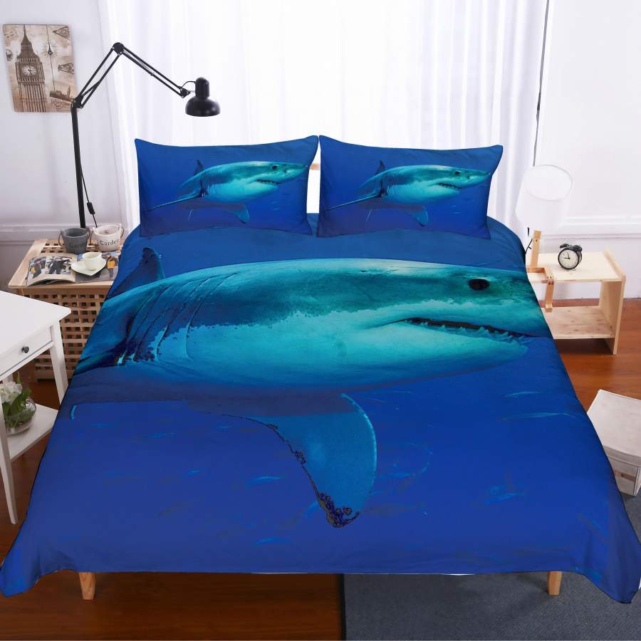 3D Shark Quilt Cover Set Bedding Set Pillowcases 111