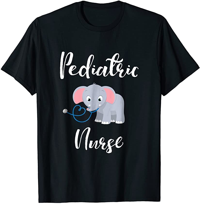 Pediatric Nurse Shirt RN Elephant Tshirt Pediatrics Gift