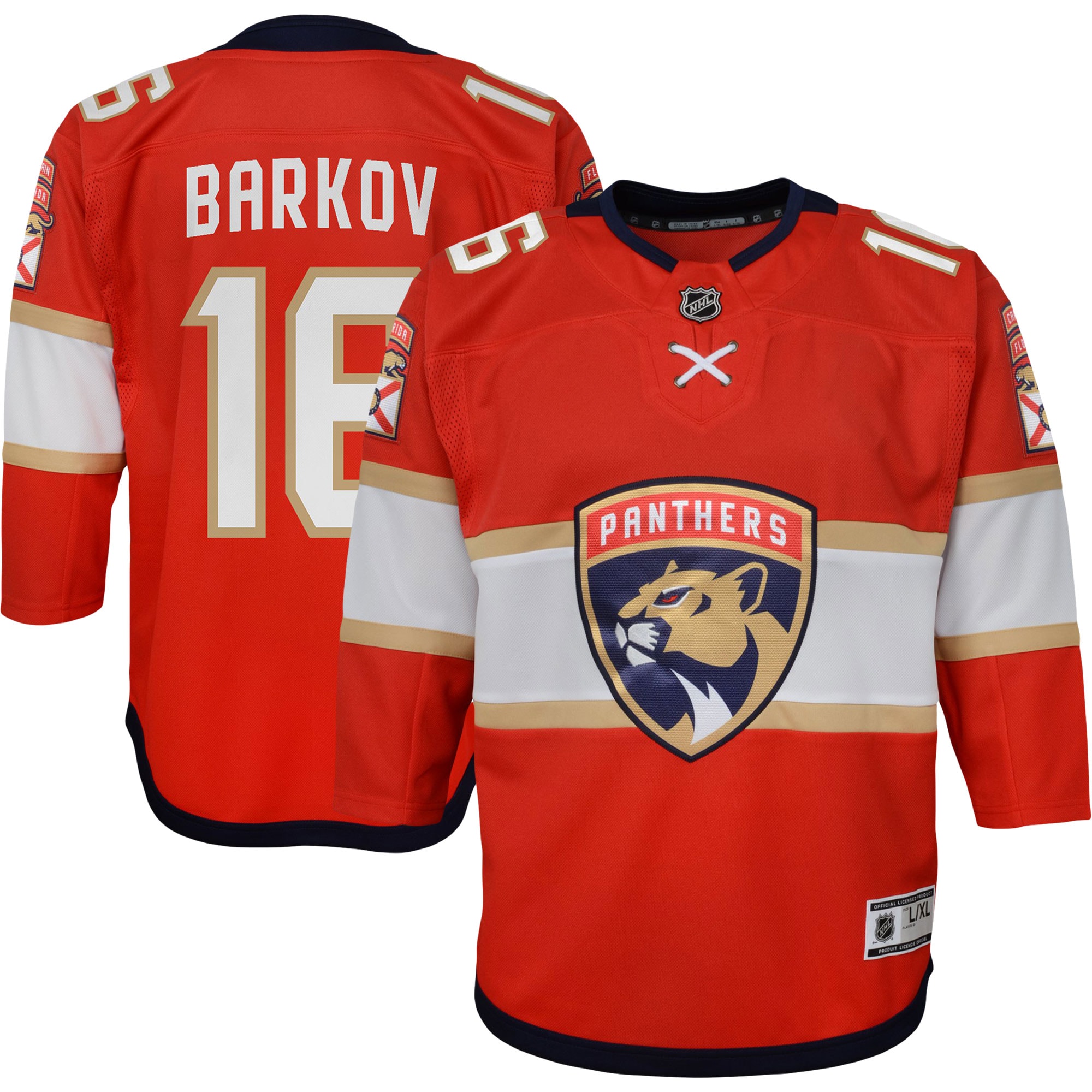 Youth Florida Panthers Aleksander Barkov Red Home Captain Player Jersey