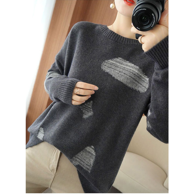 Autumn Winter New Patchwork Y2K Korean Casual Sweaters Women Long Sleeve Chic Simple Pullover Female All Match Oversized Clothes alx