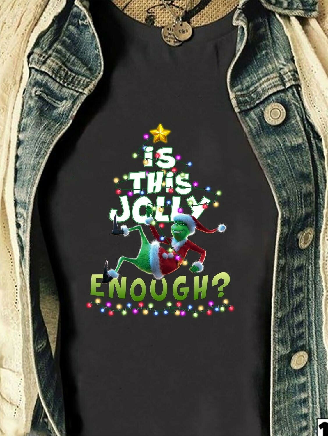 Is This Jolly Enough Grinch The Stole Christmas T shirt hoodie sweater VA95